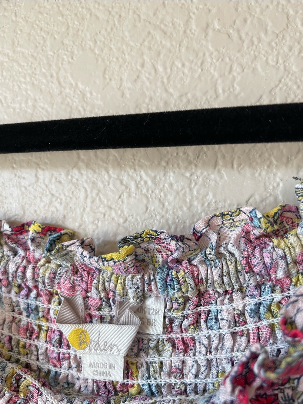 Boden 100% Pink Multi Floral Smocked Puff-Sleeve Romper - Picture 9 of 9